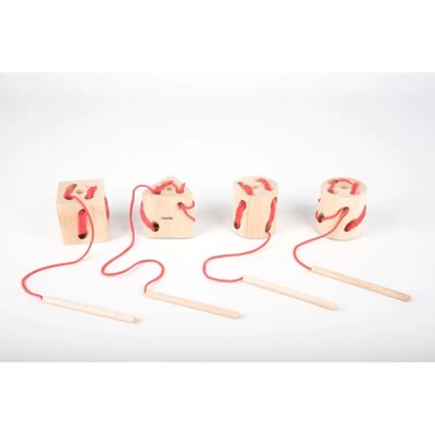 TickiT Houten Veters Shapes - Educatief Speelgoed TickiT Houten Veters Shapes - Educatief Speelgoed