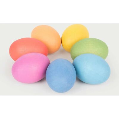 TickiT Regenboog houten eieren - 7 kleuren TickiT Regenboog houten eieren - 7 kleuren