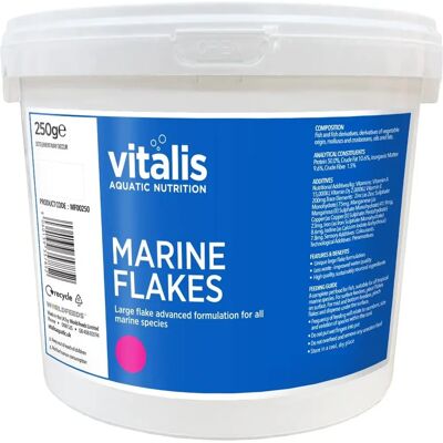 Vitalis Large Marine Flakes Fish Food - 250g Vitalis Large Marine Flakes Fish Food - 250g