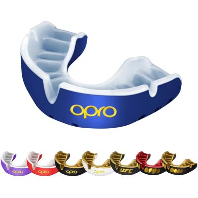 Protetor bucal OPRO Gold Ultra Fit - proteção em esportes de contato Protetor bucal OPRO Gold Ultra Fit - proteção em esportes de contato
