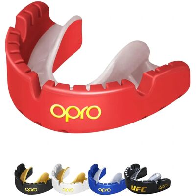 Protège Dents Opro Gold Braces V2 - Unisexe Adultes Rouge - Protection pour Sports de Contact - Publicité Protège Dents Opro Gold Braces V2 - Unisexe Adultes Rouge - Protection pour Sports de Contact - Publicité