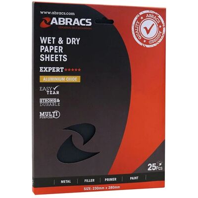 Papier abrasif imperméable Abracs ABWD1200 - Papier de verre - Publicité Papier abrasif imperméable Abracs ABWD1200 - Papier de verre - Publicité