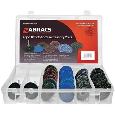 Abracs Quick Lock Accessory Pack - 25 Piece - 50mm Abracs Quick Lock Accessory Pack - 25 Piece - 50mm