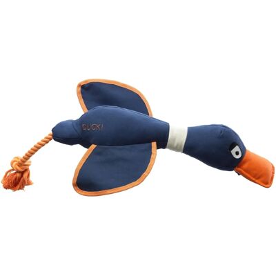 House of Paws Navy Duck Canvas Thrower Dog Toy - Dog Toy House of Paws Navy Duck Canvas Thrower Dog Toy - Dog Toy