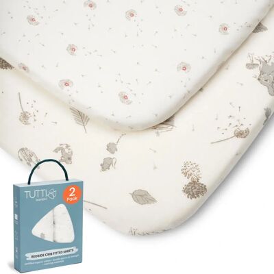 Lençol ajustável para berço Tutti Bambini - Algodão orgânico - 53x80 a 60x90cm Lençol ajustável para berço Tutti Bambini - Algodão orgânico - 53x80 a 60x90cm