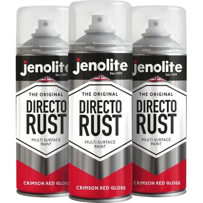 JENOLITE - Directorust Gloss - Crimson Red - Peinture en spray - Publicité JENOLITE - Directorust Gloss - Crimson Red - Peinture en spray - Publicité