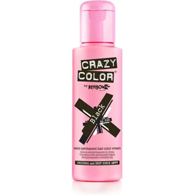 Tinta de cabelo preta Crazy Color - Semi-permanente - 41 tons Tinta de cabelo preta Crazy Color - Semi-permanente - 41 tons