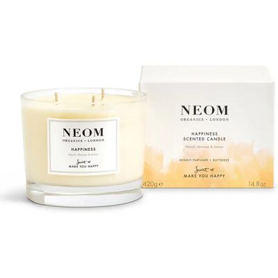 Neom Organics London Happiness 3 Wick Scented Candle 420g Neom Organics London Happiness 3 Wick Scented Candle 420g
