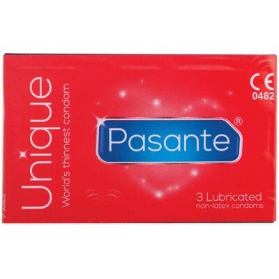 Pasante Pasante Unique Latex-Free Condoms - 3 Pack Pasante Pasante Unique Latex-Free Condoms - 3 Pack