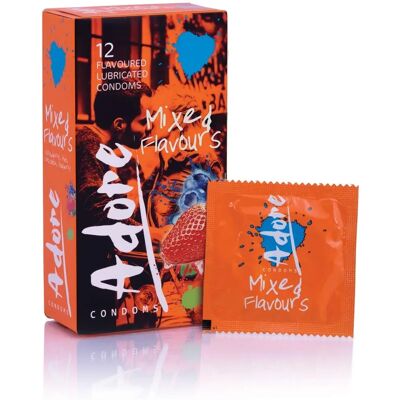 Adore Mischgeschmacks Kondome - 12 Stück Adore Mischgeschmacks Kondome - 12 Stück