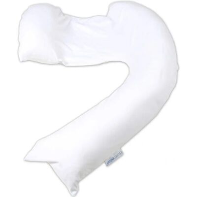 Dreamgenii White Cotton Pregnancy Pillow - Support, Feeding, Maternity Dreamgenii White Cotton Pregnancy Pillow - Support, Feeding, Maternity