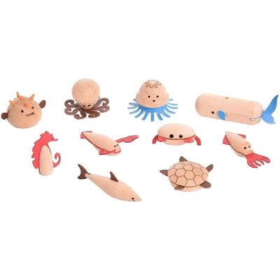 Tickit Houten Zeedieren - Speelset voor 3+ jaar Tickit Houten Zeedieren - Speelset voor 3+ jaar