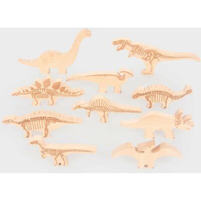 Klocki Dinozaura z Drewna TickiT - Drewno Klocki Klocki Dinozaura z Drewna TickiT - Drewno Klocki