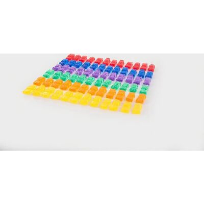 Zabawka edukacyjna Tickit 73149 - Samochody, Przezroczyste, 72 sztuki Zabawka edukacyjna Tickit 73149 - Samochody, Przezroczyste, 72 sztuki