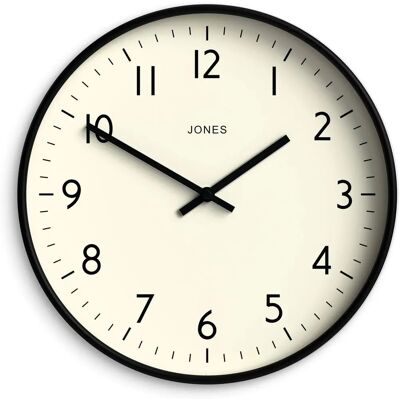 Jones Studio Horloge Murale Noir - Horloge Murale - Publicité Jones Studio Horloge Murale Noir - Horloge Murale - Publicité