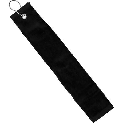 Serviette de golf Longridge - Noir - Triple pli - Publicité Serviette de golf Longridge - Noir - Triple pli - Publicité