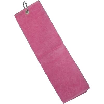 Serviette de golf rose Longridge à 3 plis - Serviette de golf Serviette de golf rose Longridge à 3 plis - Serviette de golf