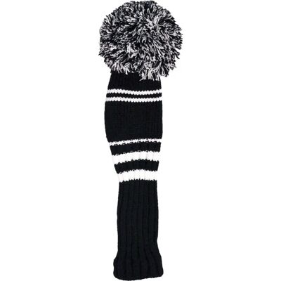 JS International Pom Pom Golf Hybrid Head Cover - Longridge White Premium Knitted - JS International Pom Pom Golf Hybrid Head Cover - Longridge White Premium Knitted -