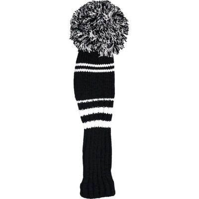 JS International Pom Pom Hodecover - Svart/Hvit - Fairway-ved JS International Pom Pom Hodecover - Svart/Hvit - Fairway-ved