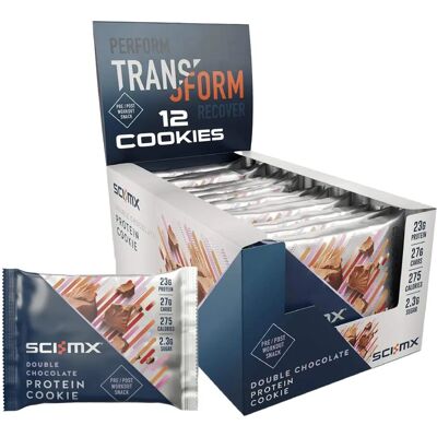 Sci-MX Double Chocolate Cookies - Whey Protein Isolate - 12x75g Sci-MX Double Chocolate Cookies - Whey Protein Isolate - 12x75g