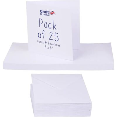 Craft UK Limited 863 White Cards and Envelopes Pack - Cards and Envelopes Craft UK Limited 863 White Cards and Envelopes Pack - Cards and Envelopes