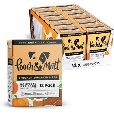 Pooch & Mutt Chicken, Pumpkin & Pea Grain Free Dog Food - 12 x 375g Pooch & Mutt Chicken, Pumpkin & Pea Grain Free Dog Food - 12 x 375g