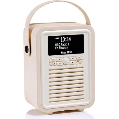 VQ Retro Mini - Tragbares DAB-Radio - Krem VQ Retro Mini - Tragbares DAB-Radio - Krem