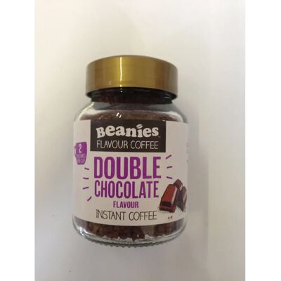 Beanies Double Chocolate Café Instantané - Café, Chocolat, 50g - Publicité Beanies Double Chocolate Café Instantané - Café, Chocolat, 50g - Publicité