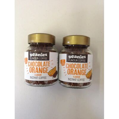 Beanies - Chocolate Orange - 50g - Flavoured - Instant Coffee - Publicité Beanies - Chocolate Orange - 50g - Flavoured - Instant Coffee - Publicité