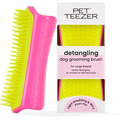 Spazzola districante e toelettatura per cani Pet Teezer - Rosa e Giallo Spazzola districante e toelettatura per cani Pet Teezer - Rosa e Giallo