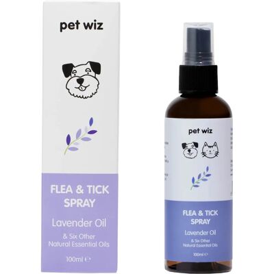 Pet Wiz Organic Flea & Tick Spray - Natural Essential Oils - For Dogs & Cats Pet Wiz Organic Flea & Tick Spray - Natural Essential Oils - For Dogs & Cats