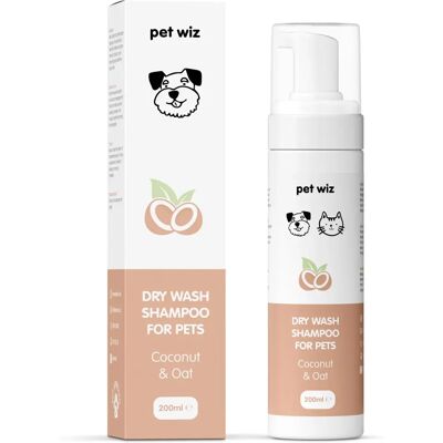 Pet Wiz Shampoo Secs à Sable Clair - Lavage pour Animaux - Publicité Pet Wiz Shampoo Secs à Sable Clair - Lavage pour Animaux - Publicité