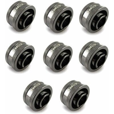 XSPC Black Chrome G1/4 to 1/2 Inch Compression Fitting - Computer Cooling Part XSPC Black Chrome G1/4 to 1/2 Inch Compression Fitting - Computer Cooling Part