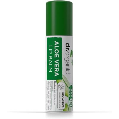 Dr Organic Aloe Vera Lippenbalsam - Feuchtigkeitspflege SPF 15 Dr Organic Aloe Vera Lippenbalsam - Feuchtigkeitspflege SPF 15