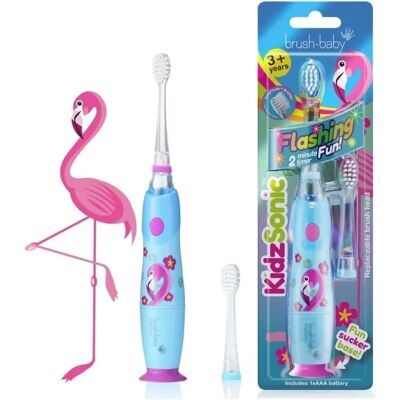 Pasta de dinți electrică KidzSonic Flamingo de Brush Baby - Îngrijirea dentară pentru copii Pasta de dinți electrică KidzSonic Flamingo de Brush Baby - Îngrijirea dentară pentru copii
