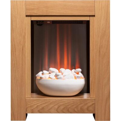 Adam Monet Electric Fireplace Suite in Oak - 23 Inch Adam Monet Electric Fireplace Suite in Oak - 23 Inch