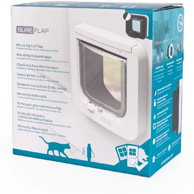 SureFlap Microchip Katzenklappe - Weiß/Grau - Elektronische Haustür SureFlap Microchip Katzenklappe - Weiß/Grau - Elektronische Haustür