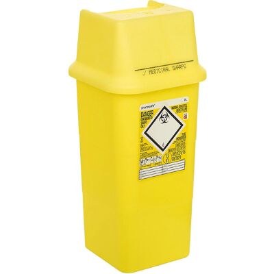 Kaiserkraft Caixa de eliminação de lâminas - 7L - Amarelo Kaiserkraft Caixa de eliminação de lâminas - 7L - Amarelo