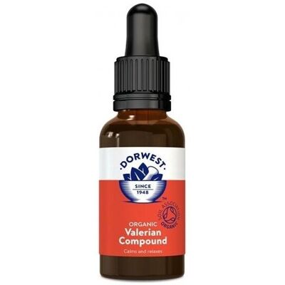 Dorwest Organic Valerian Compound for Dogs and Cats - Calming Herbal Liquid Dorwest Organic Valerian Compound for Dogs and Cats - Calming Herbal Liquid
