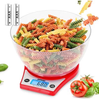 Waga kuchenna cyfrowa Duronic KS6000RD - 5kg, Srebro Waga kuchenna cyfrowa Duronic KS6000RD - 5kg, Srebro