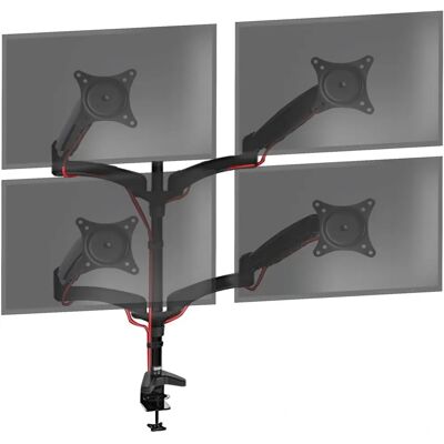 Duronic DM554 Monitor Support 4 Screens Adjustable Height Tilt Rotation Duronic DM554 Monitor Support 4 Screens Adjustable Height Tilt Rotation