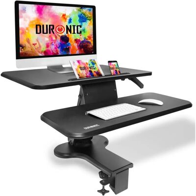 Duronic DM05D13 Poste de travail ajustable - Supporte moniteurs et ordinateur portable - Publicité Duronic DM05D13 Poste de travail ajustable - Supporte moniteurs et ordinateur portable - Publicité
