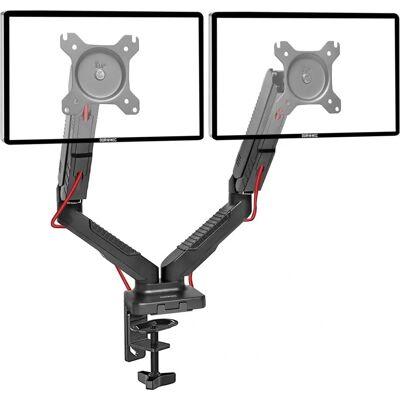 Duronic Support 2 Monitor DMDC52 Gas Spring Arm Black - Monitor Stand Duronic Support 2 Monitor DMDC52 Gas Spring Arm Black - Monitor Stand