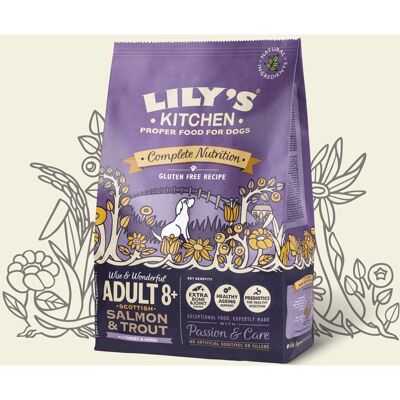 Lily's Kitchen Volwassen 8+ Zalm & Forel Droog Hondenvoer - 7kg Lily's Kitchen Volwassen 8+ Zalm & Forel Droog Hondenvoer - 7kg