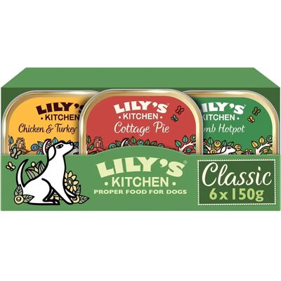 Lily's Kitchen Classic Dinner Multipack Våtfoder för Hundar - 6 x 150g Lily's Kitchen Classic Dinner Multipack Våtfoder för Hundar - 6 x 150g