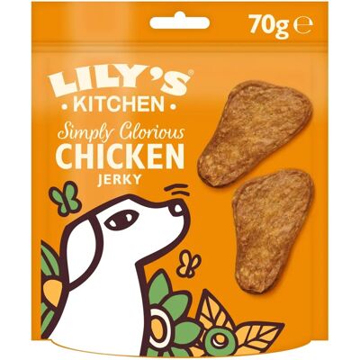 Przysmaki z kurczaka jerky od Lily's Kitchen - Bez glutenu, naturalne, 8x70g Przysmaki z kurczaka jerky od Lily's Kitchen - Bez glutenu, naturalne, 8x70g