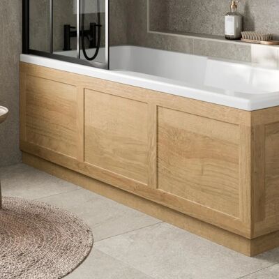 Affine 1700mm Oak Bath Panel - Easy to Cut Bathroom Accessory Affine 1700mm Oak Bath Panel - Easy to Cut Bathroom Accessory