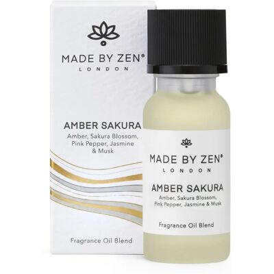 Made by Zen Amber Sakura Geurolie - Diffuser Navulling - Unisex - 15ml Made by Zen Amber Sakura Geurolie - Diffuser Navulling - Unisex - 15ml