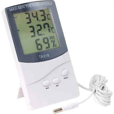 Trixes DIGIFLEX Portable Thermometer Hygrometer - Indoor Outdoor LCD Display Trixes DIGIFLEX Portable Thermometer Hygrometer - Indoor Outdoor LCD Display