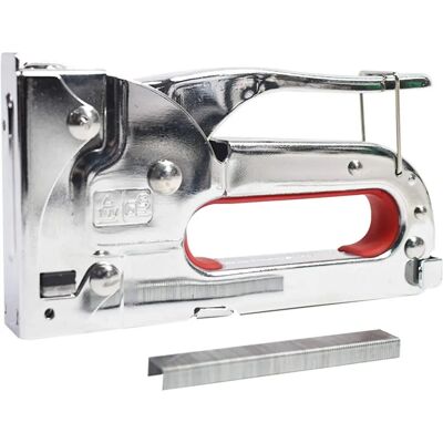 TRIXES Heavy Duty Stainless Steel Metal Staple Gun - 100 Staples TRIXES Heavy Duty Stainless Steel Metal Staple Gun - 100 Staples